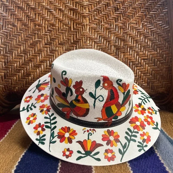 Hand painted cowboy garden festival hat - Picture 6 of 15